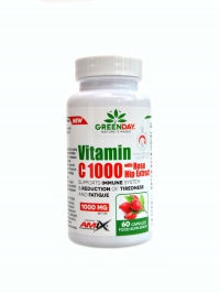 Vitamn C 1000mg with rose hips 60 kapsl