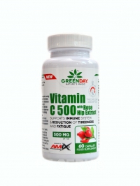 Vitamn C 500mg with rose hips 60 kapsl