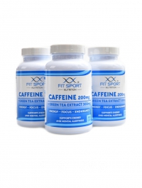 Caffein 200 mg + green tea 300 mg 3 x 120 kapsl